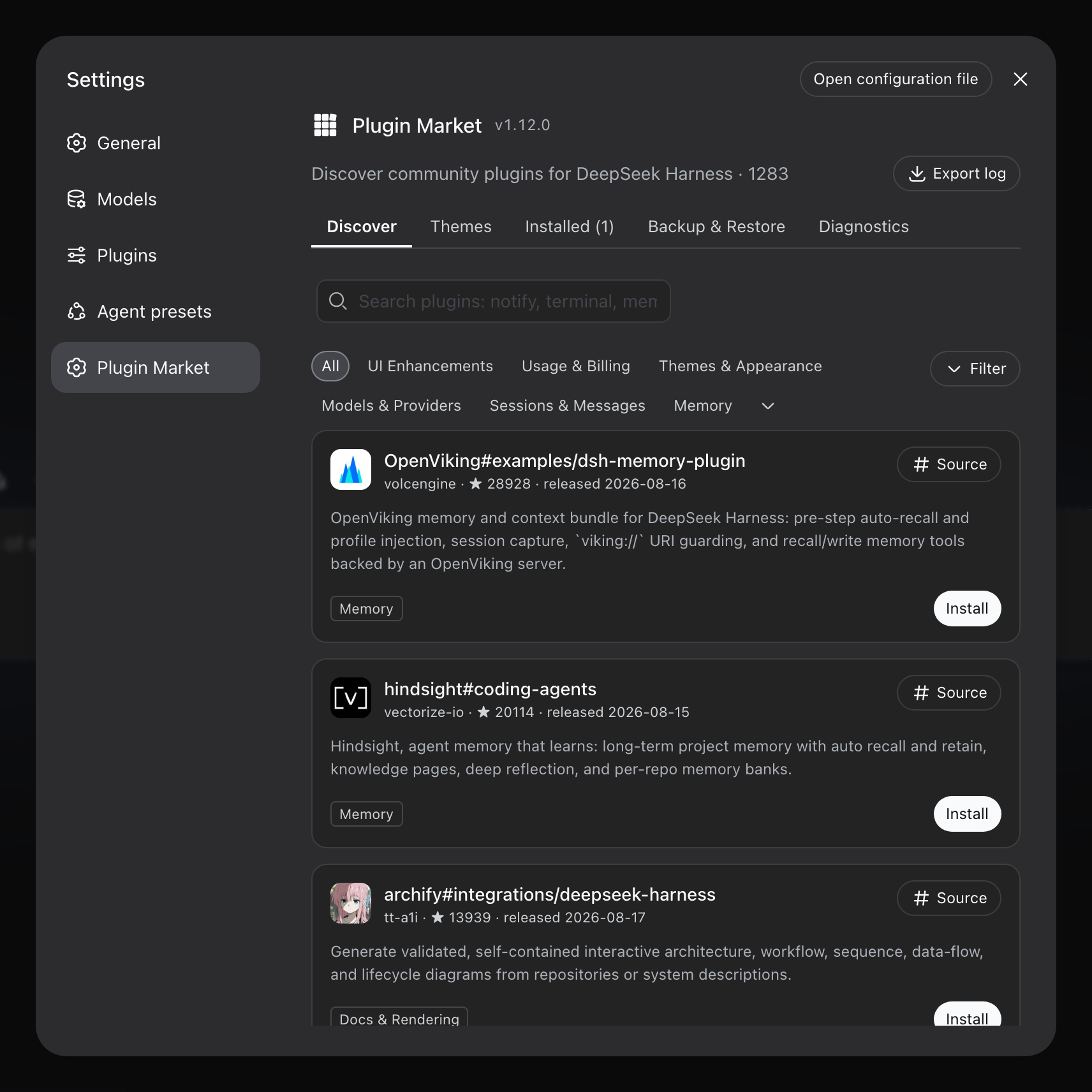 dsh-market screenshot